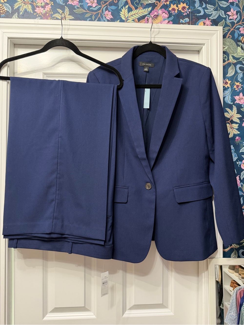 Ann Taylor NWT Navy Two-Piece Suit Blazer & Trouser Set